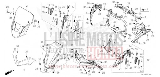 GAINE DE PROTECTION AVANT (1) CRF1100A3S de 2025